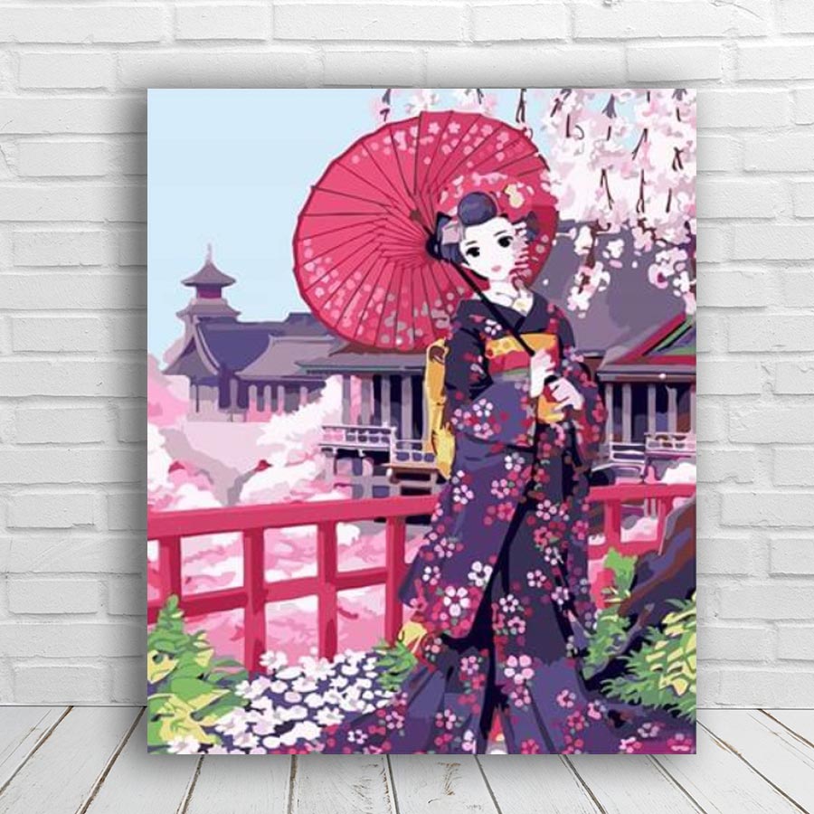 Spring Tour to Kiyomizu Temple | 35easy Paint By Number Spring Tour to Kiyomizu Temple | 35easy Paint By Number