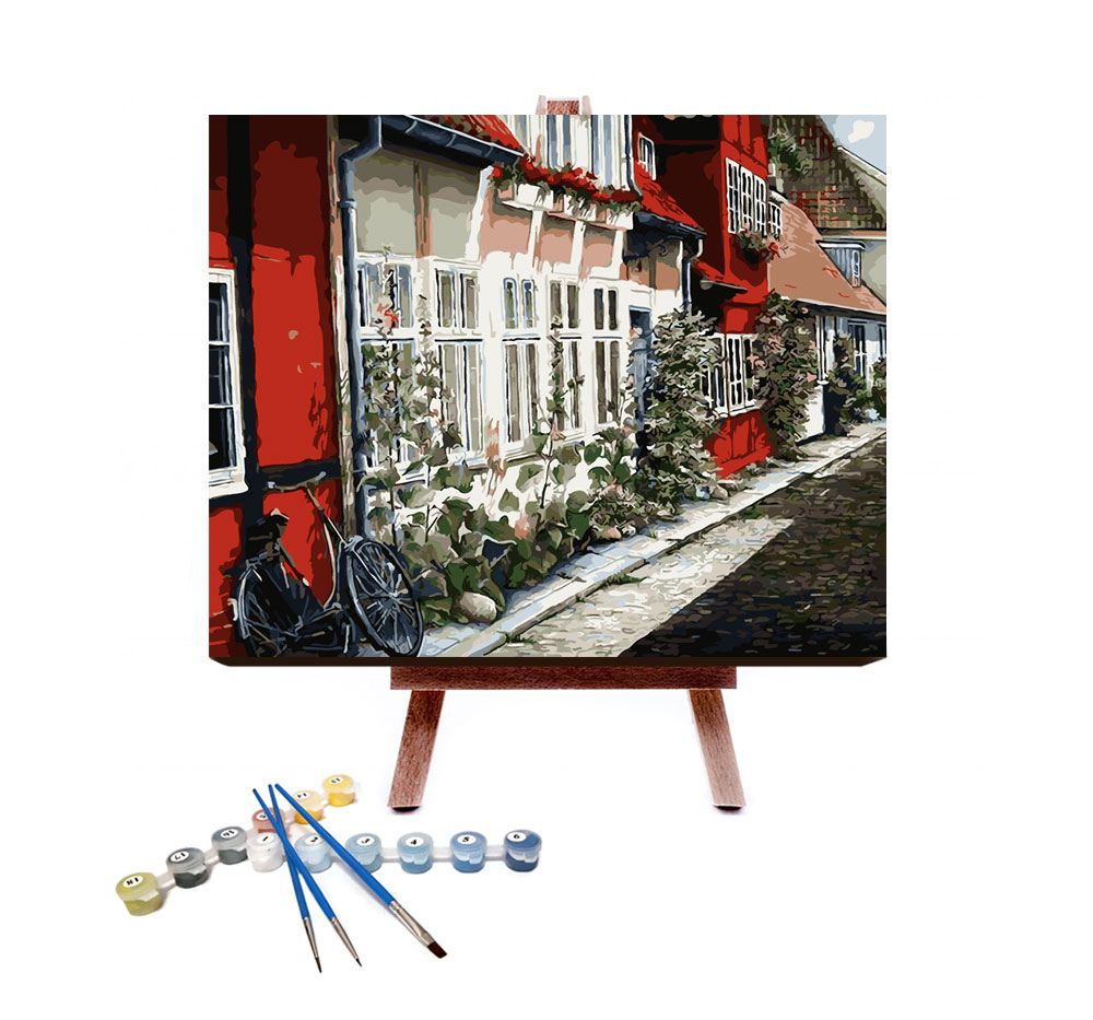Nice View from a Street Corner | 35easy Paint By Number Nice View from a Street Corner | 35easy Paint By Number