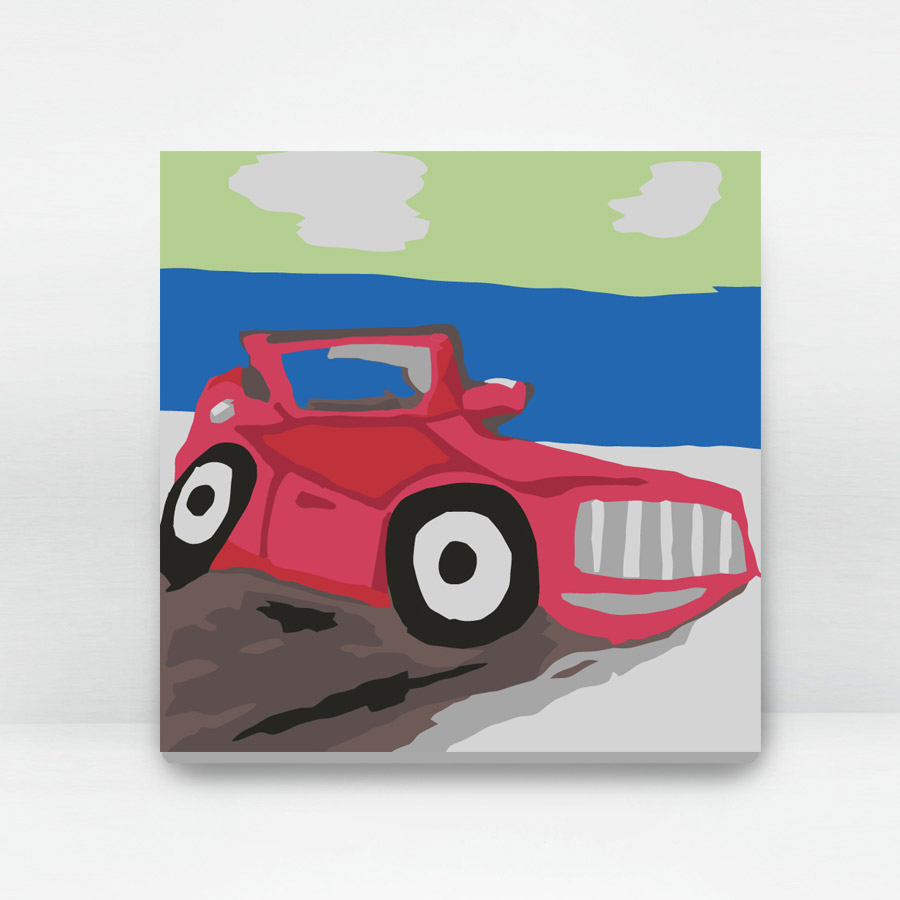 Red Car | 35easy Paint By Number Red Car | 35easy Paint By Number