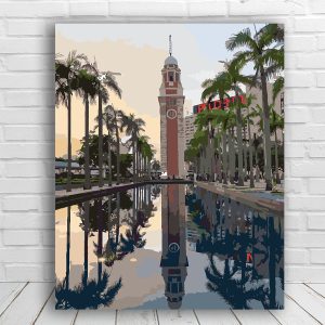 Hong Kong Style - Hong Kong Clock Tower | 35easy Paint By Number