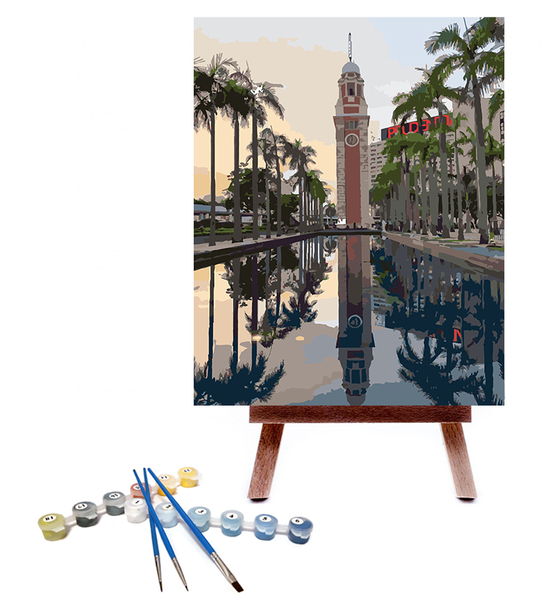 Hong Kong Style - Hong Kong Clock Tower | 35easy Paint By Number Hong Kong Style - Hong Kong Clock Tower | 35easy Paint By Number